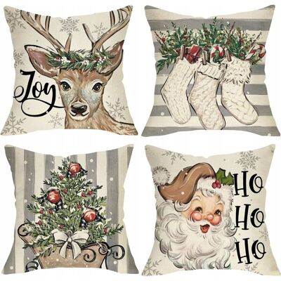 inna (Inny) 4X Poszewki Świąteczne 45X45Cm Dekoracyjne Poduszki Boże Narodzenie Święta inna (Inny) 4X Poszewki Świąteczne 45X45Cm Dekoracyjne Poduszki Boże Narodzenie Święta