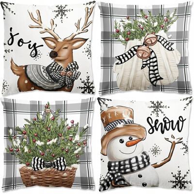 inna (Inny) 4X Poszewki Świąteczne 45X45Cm Dekoracyjne Poduszki Bożonarodzeniowe Święta inna (Inny) 4X Poszewki Świąteczne 45X45Cm Dekoracyjne Poduszki Bożonarodzeniowe Święta