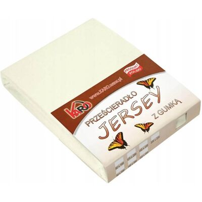 Materace z Gór 90X200 ECRU PRZEŚCIERADŁO Z GUMKĄ JERSEY Materace z Gór 90X200 ECRU PRZEŚCIERADŁO Z GUMKĄ JERSEY