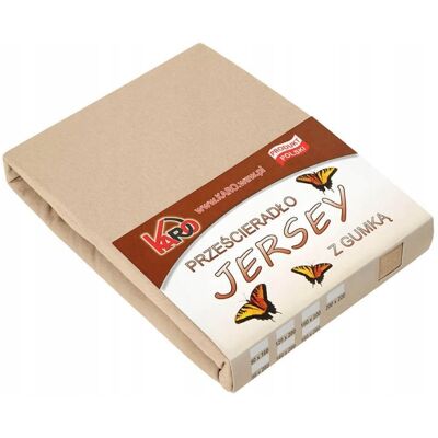 Materace z Gór 90X200 PRZEŚCIERADŁO JERSEY Z GUMKĄ CAPPUCCINO Materace z Gór 90X200 PRZEŚCIERADŁO JERSEY Z GUMKĄ CAPPUCCINO