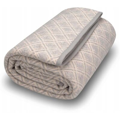 Inny producent ACUSHLA Merino Wełna Koc Narzuta 160 x 200 cm Szary w Kratkę Inny producent ACUSHLA Merino Wełna Koc Narzuta 160 x 200 cm Szary w Kratkę