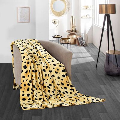 AmeliaHome AMELIA HOME Koc 170x210 żółty gepard AmeliaHome AMELIA HOME Koc 170x210 żółty gepard