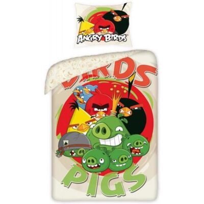 Halantex Angry Birds, Komplet pościeli dziecięcej, 160x200 cm Halantex Angry Birds, Komplet pościeli dziecięcej, 160x200 cm