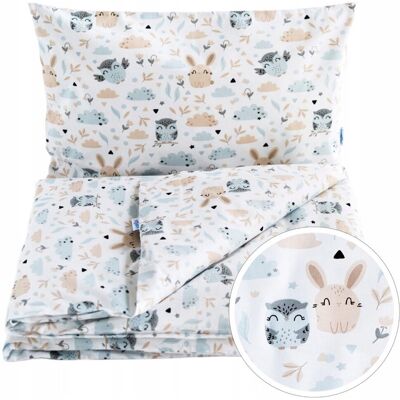 BabyU, Pościel niemowlęca ukryte zamki kołdra poduszka bawełna 120x90 cm LEA BabyU, Pościel niemowlęca ukryte zamki kołdra poduszka bawełna 120x90 cm LEA