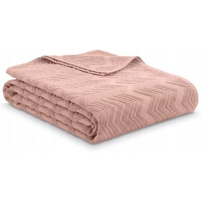 Bawełniany koc frotte Dormeo Cotton różowy 200x200 Bawełniany koc frotte Dormeo Cotton różowy 200x200
