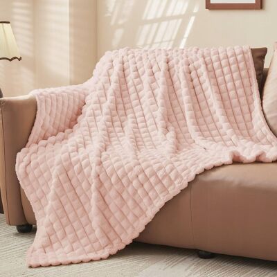 Inny producent BEDELITE Koc Flanelowy 150x200 Miękki Różowy Na Kanapę Do Salonu Inny producent BEDELITE Koc Flanelowy 150x200 Miękki Różowy Na Kanapę Do Salonu