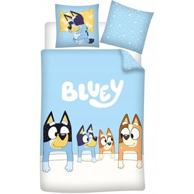 Aymax Bluey Niebieski Piesek Komplet Pościeli Dzieci Prezent Polycotton 140X200 Aymax Bluey Niebieski Piesek Komplet Pościeli Dzieci Prezent Polycotton 140X200