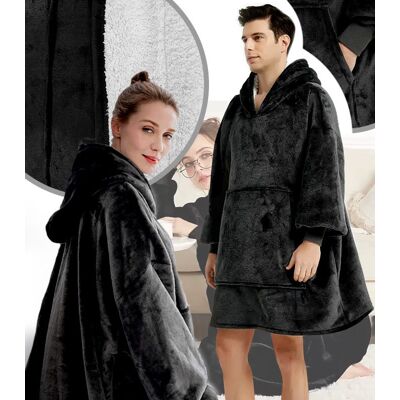 PEK-LINE Bluza Koc Bluzokoc Ciepła Gruba Xxl Kocbluza Polar Kocyk Do Grzania Ponczo PEK-LINE Bluza Koc Bluzokoc Ciepła Gruba Xxl Kocbluza Polar Kocyk Do Grzania Ponczo
