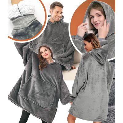 PEK-LINE Bluzokoc Koc Kocyk Ponczo Bluza Ciepła Miła W Dotyku Z Kapturem Polar Xxl PEK-LINE Bluzokoc Koc Kocyk Ponczo Bluza Ciepła Miła W Dotyku Z Kapturem Polar Xxl