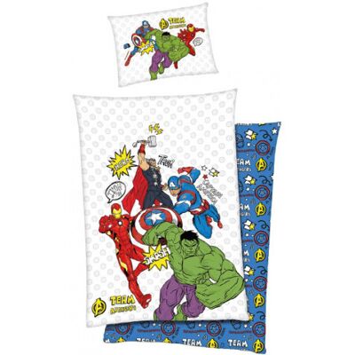 Marvel Avengers Wielokolorowa Bawełniana Poszwa na kołdrę - 140x200 cm Marvel Avengers Wielokolorowa Bawełniana Poszwa na kołdrę - 140x200 cm
