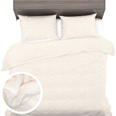 SENse Ciepła Pościel 120x200+1x70x80 Boucle Bukli Baranek Polar Gruba Zima Ecru SENse Ciepła Pościel 120x200+1x70x80 Boucle Bukli Baranek Polar Gruba Zima Ecru
