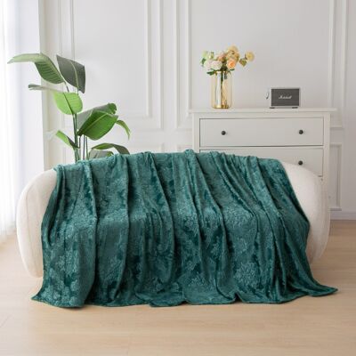 Cotton World Ciemnozielony Koc Pluszowy 160x200 KHP44 Cotton World Ciemnozielony Koc Pluszowy 160x200 KHP44