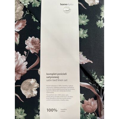Czarna pościel w kwiaty 200x220 home&you; Home and You Marisol Czarna pościel w kwiaty 200x220 home&you; Home and You Marisol