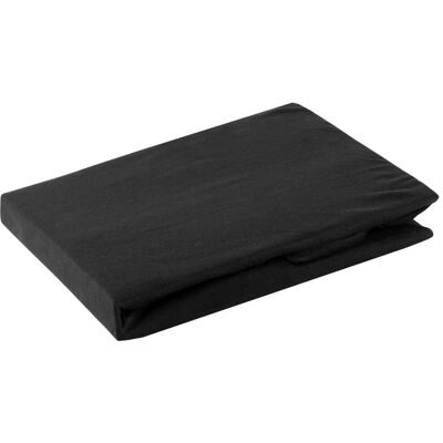Eurofirany Czarne prześcieradło jersey z gumką 160X200 Eurofirany Czarne prześcieradło jersey z gumką 160X200