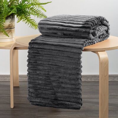 Eurofirany Koc D91 Soft 170x210 cm stalowy Eurofirany Koc D91 Soft 170x210 cm stalowy