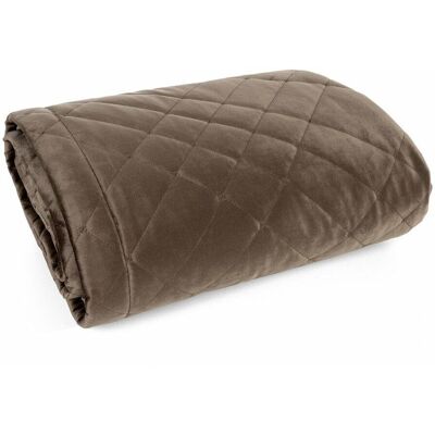 Eurofirany Elegancka Narzuta Welwetowa RIA6 220x240 Brązowa Eurofirany Elegancka Narzuta Welwetowa RIA6 220x240 Brązowa