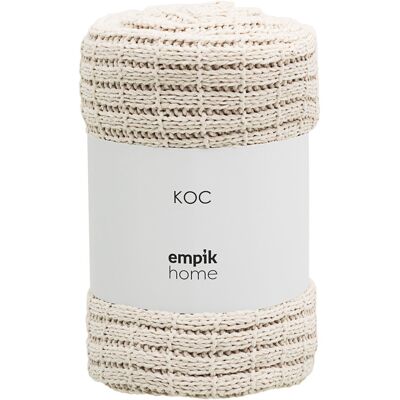 Empik Home, Koc, beżowy, 127 x 178 cm Empik Home, Koc, beżowy, 127 x 178 cm