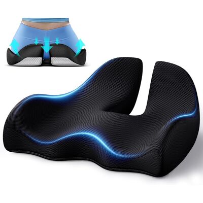 Inny producent Ergonomiczna poduszka Benazcap na kość ogonową na krzesło biurowe i samochodowe Inny producent Ergonomiczna poduszka Benazcap na kość ogonową na krzesło biurowe i samochodowe