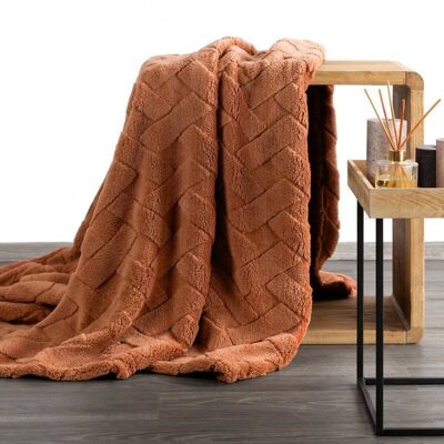 Eurofirany, Koc, Caro, 200x220 cm, ceglasty Eurofirany, Koc, Caro, 200x220 cm, ceglasty