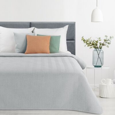 Eurofirany Narzuta Len 3 srebrna 170x210 cm Eurofirany Narzuta Len 3 srebrna 170x210 cm