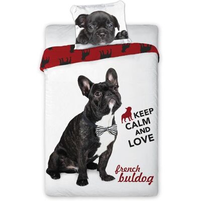 Animal Pictures Sweet Home Poszwa na kołdrę French Bulldog 140x200 - Pościel Animal Pictures Sweet Home Poszwa na kołdrę French Bulldog 140x200 - Pościel