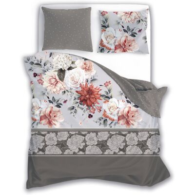Faro Pościel satyna bawełna 220x200+2x70x80 cm Pure Sateen Róże i Piwonie Faro Pościel satyna bawełna 220x200+2x70x80 cm Pure Sateen Róże i Piwonie