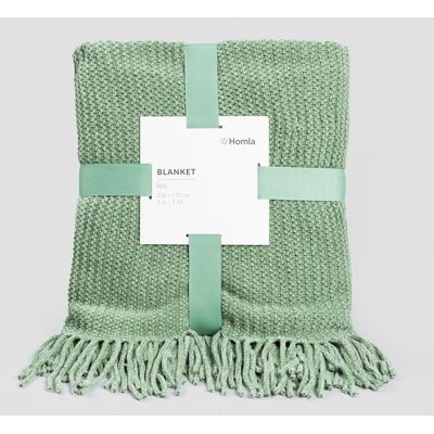 HOMLA Koc CHENILLE szenilowy pistacjowy 130x170 cm HOMLA Koc CHENILLE szenilowy pistacjowy 130x170 cm
