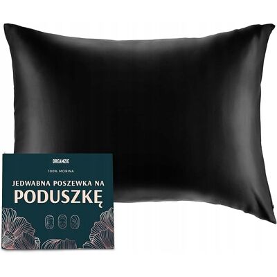 Inny producent JEDWABNA POSZEWKA NA PODUSZKĘ 80x80 CZARNY JEDWAB NATURALNY Inny producent JEDWABNA POSZEWKA NA PODUSZKĘ 80x80 CZARNY JEDWAB NATURALNY