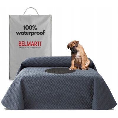 BELMARTI Koc 100% Wodoodporny Narzuta Na Łóżko Membrana I Teflon 130 X 150cm Szara BELMARTI Koc 100% Wodoodporny Narzuta Na Łóżko Membrana I Teflon 130 X 150cm Szara