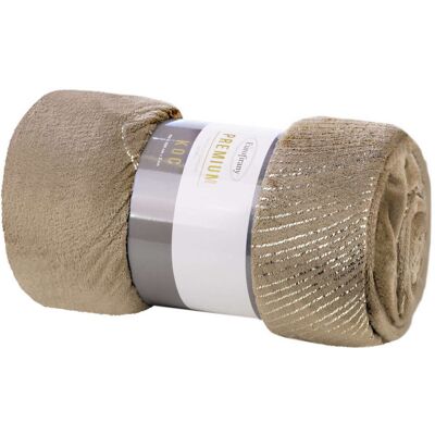 Unisex koc Eurofirany - Kremowa - 150x200cm - Koc Unisex koc Eurofirany - Kremowa - 150x200cm - Koc