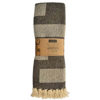 Jedeka Koc 150x200 Bawełniany Boho z Frędzlami Aredo 11 Brązowy Jedeka Koc 150x200 Bawełniany Boho z Frędzlami Aredo 11 Brązowy