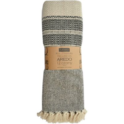 Jedeka Koc 150x200 Bawełniany Boho Aredo 12 Czarny Jedeka Koc 150x200 Bawełniany Boho Aredo 12 Czarny