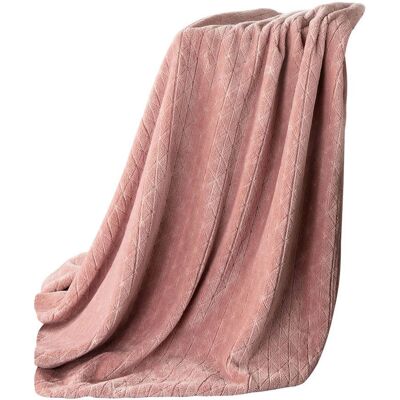 Eurofirany Koc 200 x 220 Flanelowy Design Cindy4 Różowy - 200x220 Eurofirany Koc 200 x 220 Flanelowy Design Cindy4 Różowy - 200x220