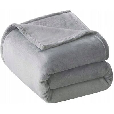 Cotton World Koc 200X220 Miękki Puszysty Gładki Szary Cotton World Koc 200X220 Miękki Puszysty Gładki Szary