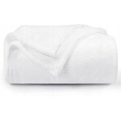 Inny producent Koc Aisbo flanela 150 cm x 200 cm biały Inny producent Koc Aisbo flanela 150 cm x 200 cm biały