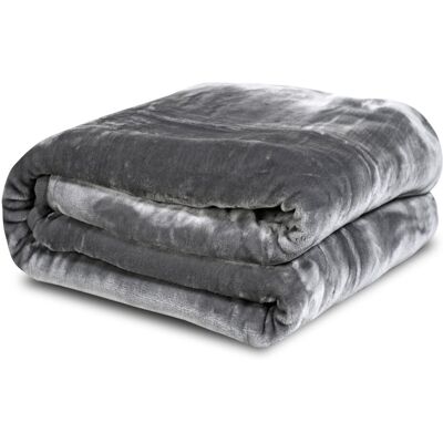 Inny producent Koc Akrylowy 160X200 Cm Szary Inny producent Koc Akrylowy 160X200 Cm Szary