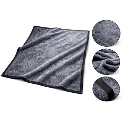 eStilex Koc Akrylowy 200X240 Plaster Miodu - Ciemny Szary eStilex Koc Akrylowy 200X240 Plaster Miodu - Ciemny Szary