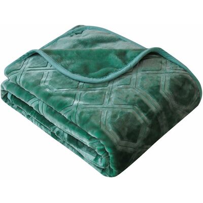 Koc Vito zielony butelkowa zieleń 160x200 cm Spod Igły i Nitki Koc Vito zielony butelkowa zieleń 160x200 cm Spod Igły i Nitki