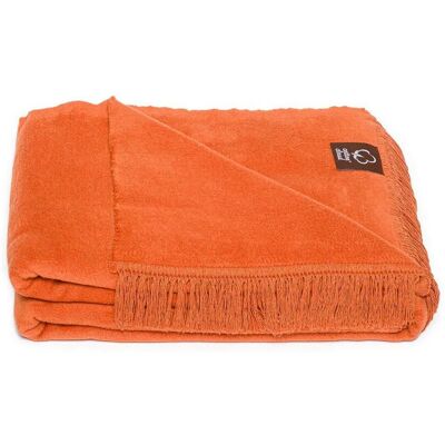 Cotton Cloud Koc bawełniano-akrylowy 150x200 0293/8 rudy – narzuta, pled Cotton Cloud Koc bawełniano-akrylowy 150x200 0293/8 rudy – narzuta, pled