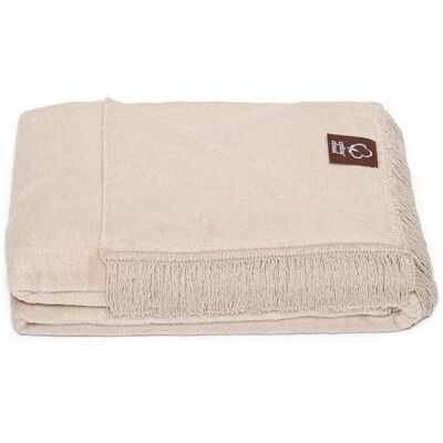 Inny producent Koc bawełniany akrylowy 150x200 0293/10 taupe beżowy narzuta pled Inny producent Koc bawełniany akrylowy 150x200 0293/10 taupe beżowy narzuta pled