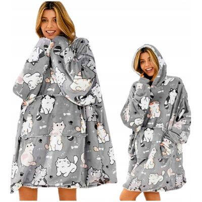 Inny producent KOC BLUZA Oversize Kocobluza Cieplutka 2w1 Kot Kotek XXL Długa Kocyk Inny producent KOC BLUZA Oversize Kocobluza Cieplutka 2w1 Kot Kotek XXL Długa Kocyk