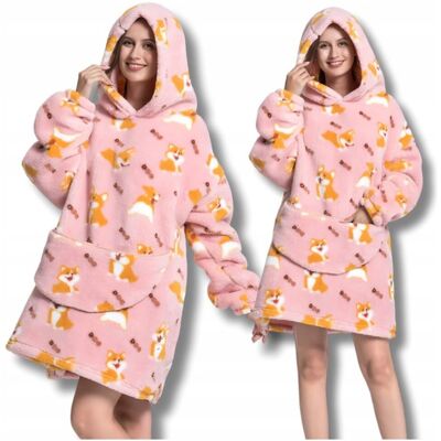 Inny producent KOC BLUZA Oversize Kocobluza Cieplutka 2w1 Piesek Corgi Pies Długa Kocyk Inny producent KOC BLUZA Oversize Kocobluza Cieplutka 2w1 Piesek Corgi Pies Długa Kocyk