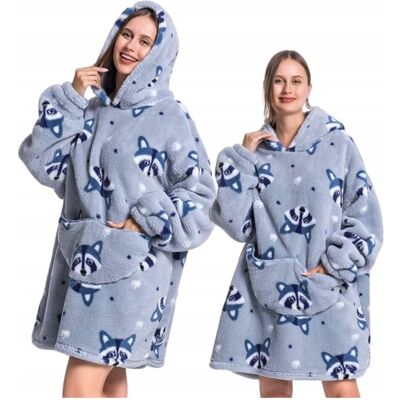 Inny producent KOC BLUZA Oversize Kocobluza Cieplutka 2w1 Szop Pracz Szopek Długa Kocyk Inny producent KOC BLUZA Oversize Kocobluza Cieplutka 2w1 Szop Pracz Szopek Długa Kocyk