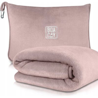 Inny producent Koc BOACAY poliester 100 cm x 160 cm różowy Inny producent Koc BOACAY poliester 100 cm x 160 cm różowy