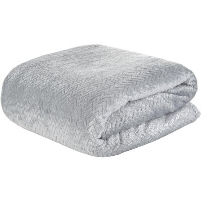 Eurofirany Koc DESIGN 91 Flano BETH, srebrny, 70x160 cm Eurofirany Koc DESIGN 91 Flano BETH, srebrny, 70x160 cm