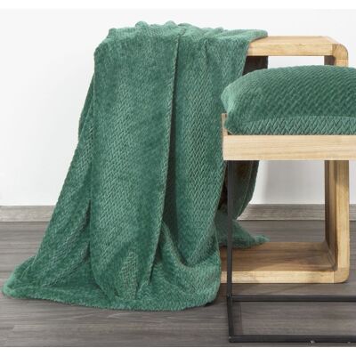 Eurofirany Koc Design91 ciemny zielony 170x210 wzór jodełka Cindy3 Eurofirany Koc Design91 ciemny zielony 170x210 wzór jodełka Cindy3