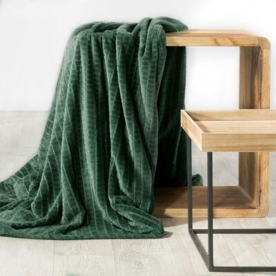 Eurofirany Koc Narzuta Cindy2 220x200 Mikrofibra Tłoczony Pled Ciemna Zieleń Eurofirany Koc Narzuta Cindy2 220x200 Mikrofibra Tłoczony Pled Ciemna Zieleń