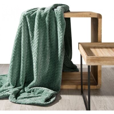 Eurofirany Koc Design91 miętowy 220x200 modny wytłaczany wzór Cindy Eurofirany Koc Design91 miętowy 220x200 modny wytłaczany wzór Cindy