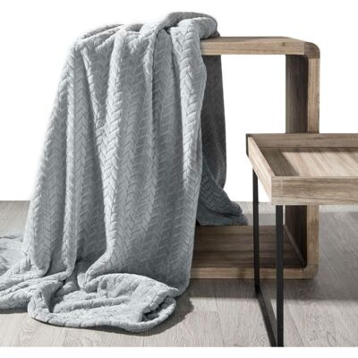 Eurofirany Koc Design91 szary 220x200 modny wytłaczany wzór Cindy Eurofirany Koc Design91 szary 220x200 modny wytłaczany wzór Cindy