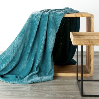 Eurofirany Koc Design91 turkusowy 200x220 modny wytłaczany wzór Cindy4 Eurofirany Koc Design91 turkusowy 200x220 modny wytłaczany wzór Cindy4